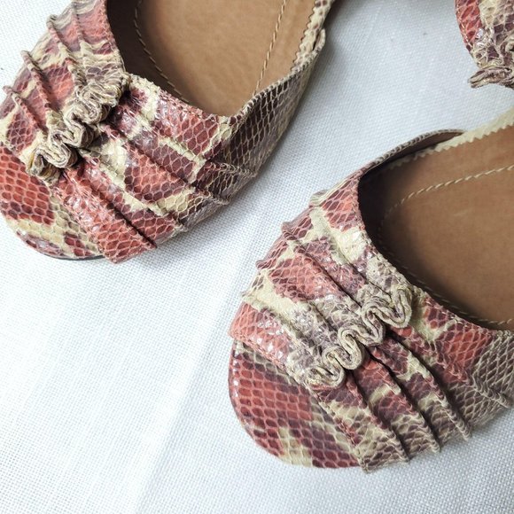 Shellys snake print  Nordstrom ankle strap sandals - Picture 3 of 11